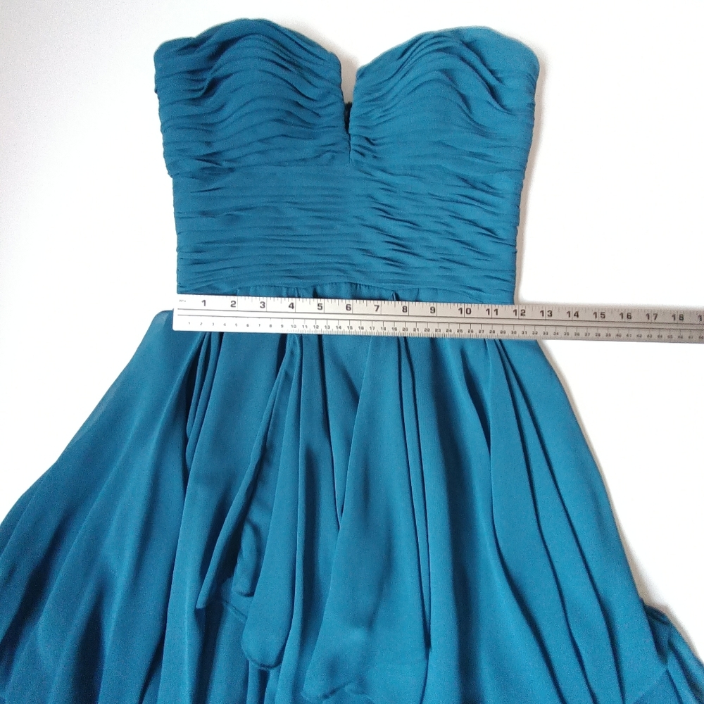 Arden B Teal Strapless Dress - Picture 6 of 8